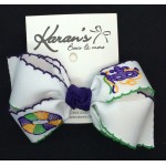 Mardi Gras Bow (Embroidery)  - 4 inch